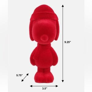 2025 PEANUTS Christmas Red Snoopy Flocked NEW RUZ